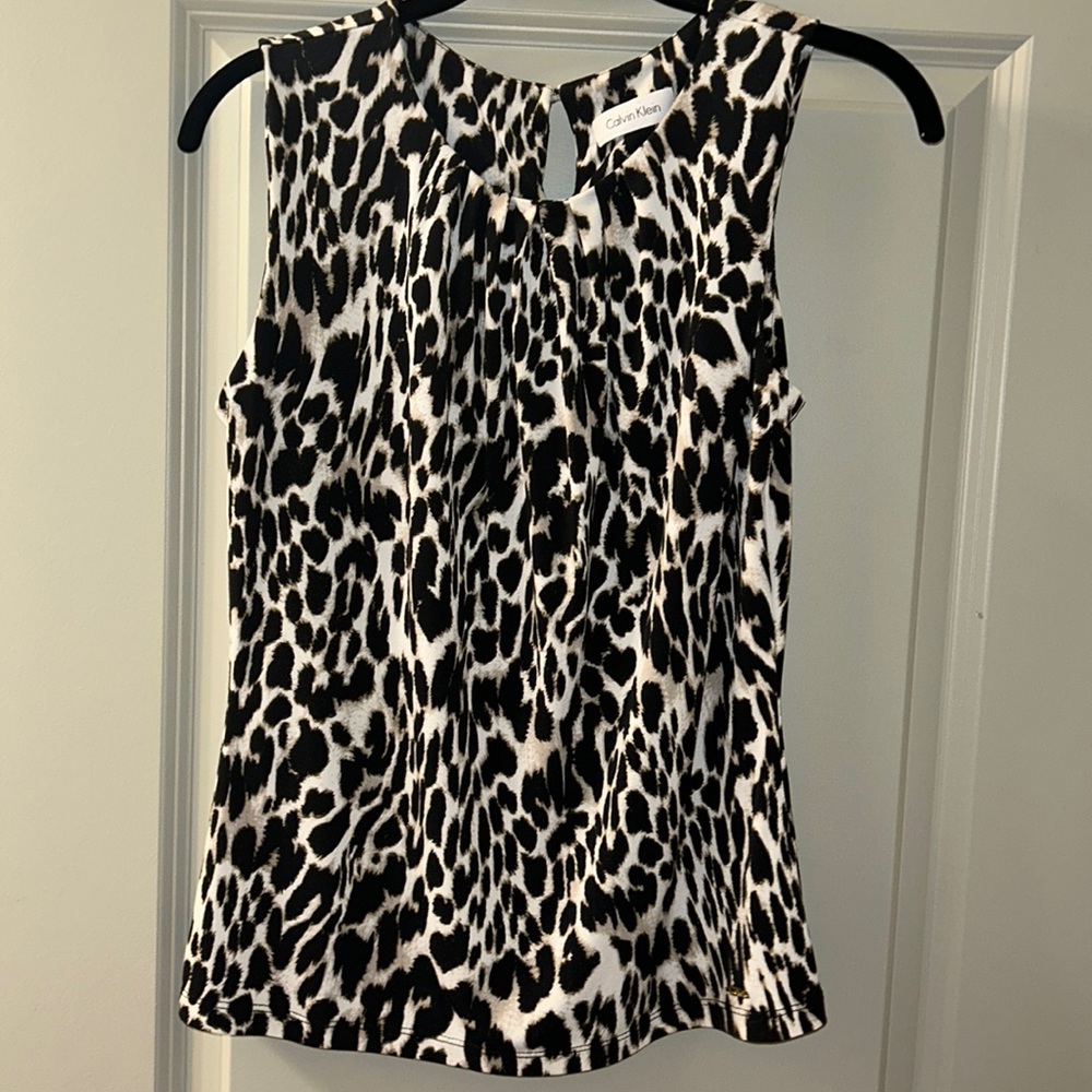 Calvin Klein Cheetah Biz Casual Top